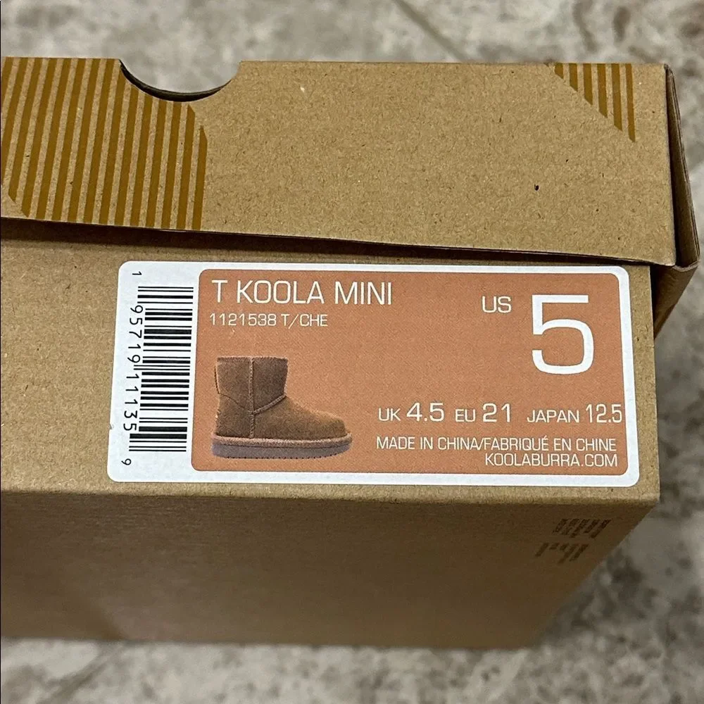 Koolaburra by UGG Koola Chestnut Suede Boots NEW Toddler Girls Size 5